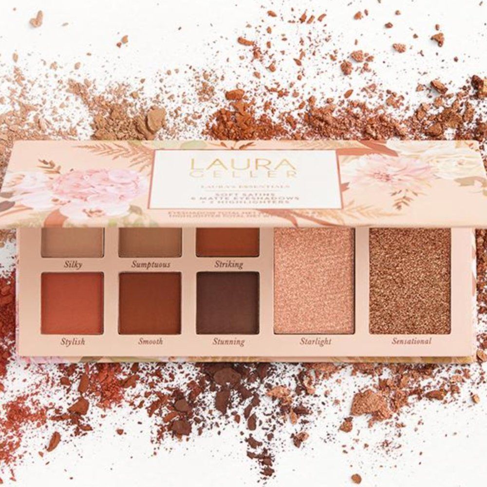 NIB Laura Geller Laura's Essentials Soft Satins Eyeshadow & Highlighter Palette